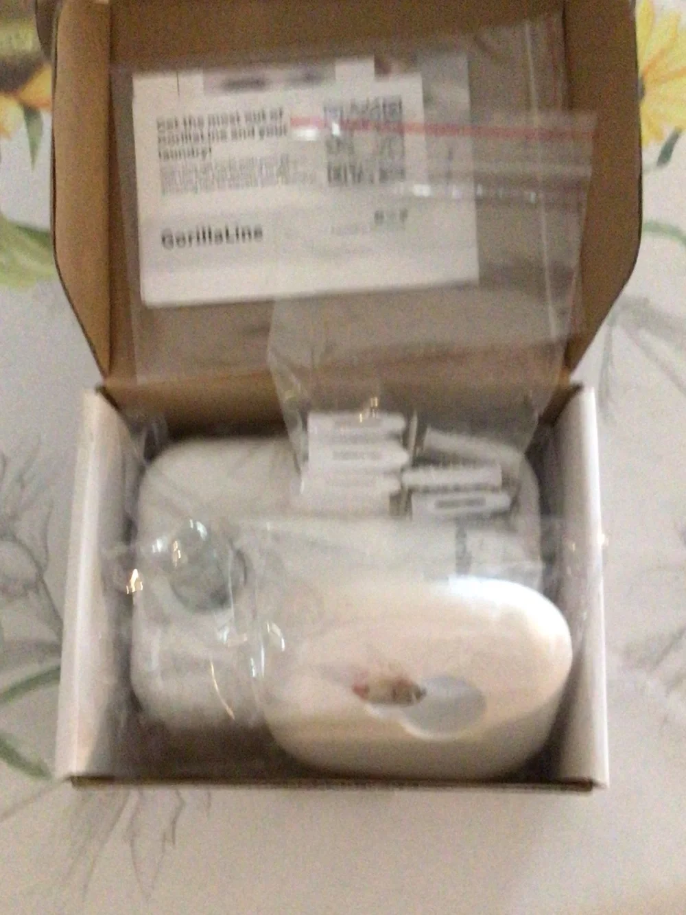 White Laundry Storage Organizer. Gorilla line clothesline strong ,compact,nib